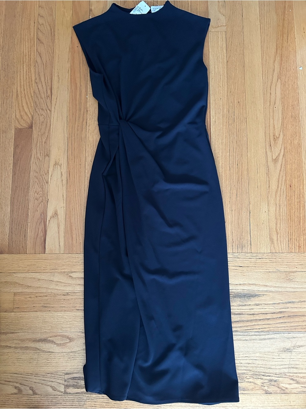 NWT Tanya Taylor Navy Twist-Detail Midi Dress